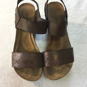 Brown Pierre Duma Wedges Size:8